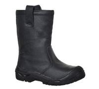 Portwest FW29BKR38 Steelite Rigger Boot, Scuff Cap S3 CI, Regular, Size: 38, Black