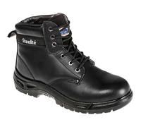Portwest FW03BKR44 Steelite Boot, S3, Regular, Size: 44, Black