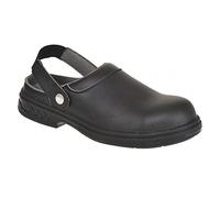 Portwest Steelite Safety Clog SB AE WRU, Size: 38, Colour: Black, FW82BKR38