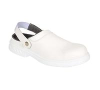 Portwest Steelite Safety Clog SB AE WRU, Size: 44, Colour: White, FW82WHR44