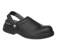 Portwest Safety Clog Steelite FW82BKR42 – SB AE WRU, Clean Area, Black, Size 42