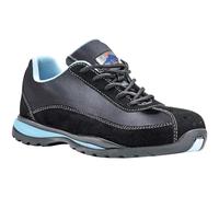 Portwest Steelite Women's Safety Trainer S1P HRO, Size: 36, Colour: Black, FW39BKR36