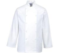 Portwest Sussex Chefs Jacket L/S, Size: M, Colour: White, C836WHRM