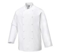 Portwest Sussex Chefs Jacket L/S, Size: M, Colour: White, C836WHRM