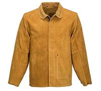 Portwest SW34 FR Leather Welding Jacket Long Sleeve Internal Pocket