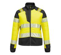 Portwest T171 PW3 Hi-Vis Women's Hybrid Baffle Jacket Windproof Warm Coat Yellow