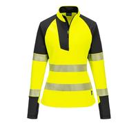 Portwest T173 PW3 Hi Vis 1/4 Zip Women Sweatshirt Comfort Versatility Warmth