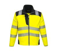 Portwest T402 PW3 Hi-Vis Softshell Jacket, Water Resistant and Breathable
