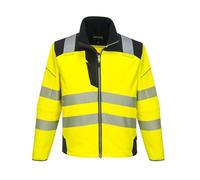 Portwest T402 PW3 Hi-Vis Softshell Long Sleeve Water Resistant Bound Cuffs