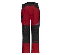 Portwest T701 Mens WX3 Work Trousers - Reinforced Safety Workwear Trousers with Kneepad Protection Deep Red Short, 40