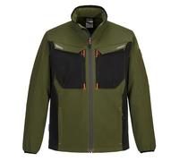 Portwest T750 Men's WX3 Softshell Jacket - Water Resistant and Windproof Lightweight Breathable Workwear Jacket with Reflective Trim Olive Green, Medium