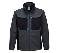 Portwest T750 Men's WX3 Softshell Jacket - Water Resistant and Windproof Lightweight Breathable Workwear Jacket with Reflective Trim Metal Grey, Large