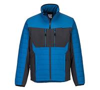 Portwest T752 Hybrid WX3 Baffle Jacket Lightweight Water Resistant Insulated Outdoor Softshell Windproof Coat Leisure Workwear, Persian Blue, 3XL
