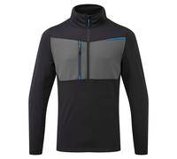 Portwest T755 WX3 Half Zip Tech Fleece Anti-Pill Anti-Snag Henley Shirt - Black