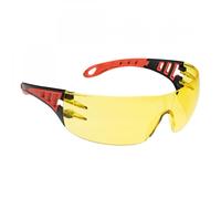 Portwest Tech Look Amber Safety Specs 100% Metal Free