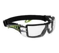 Portwest Tech Look Plus Safety Goggles Green Clear
