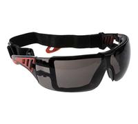 Portwest Tech Look Plus Safety Goggles Red Smoke