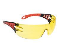 Portwest Tech Look Safety Glasses Red Amber