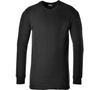 Portwest B123 Thermal T-Shirt Long Sleeve Round Neck Breathable Black