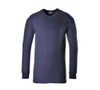 Portwest B123 Thermal T-Shirt Long Sleeve Round Neck Breathable Navy