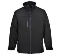 Portwest TK50 Softshell Jacket Waterproof Breathable Warm Workwear Black Size XL