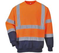 Portwest Two Tone Class 3 Hi Vis Jumper Orange / Navy XL