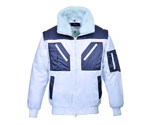 Portwest Two Tone Pilot Jacket, Size: XXL, Colour: White, PJ20WHRXXL