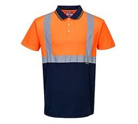 Portwest Mens Hi Vis Contrast Polo Short Sleeve Shirt