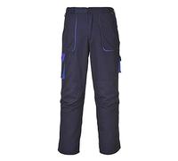 Portwest TX11 Texo Contrast Trousers Elasticated Waist 2 Thigh Pockets Navy