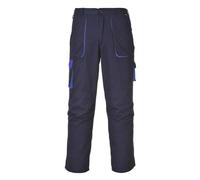Portwest TX11 Texo Contrast Trousers Elasticated Waist 2 Thigh Pockets Navy