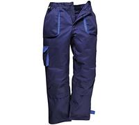 Portwest TX11 Texo Contrast Trousers Elasticated Waist 2 Thigh Pockets Navy