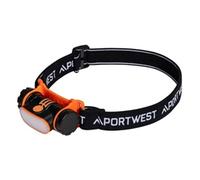 Portwest USB Rechargeable LED Head Light, Color:Orange/Black, Size:One Size, PA70BKR