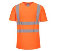 (Orange, XL) Portwest V-Neck T-Shirt Mesh Inserts