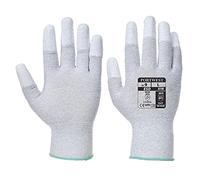 Portwest Vending Antistatic PU Fingertip Glove, Size: XL, Colour: Grey, VA198G7RXL
