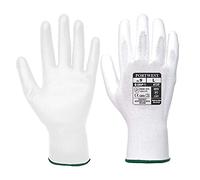 Portwest Vending PU Palm Glove, Size: M, Colour: White, VA120W6RM