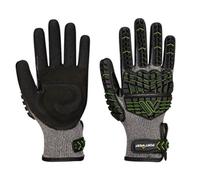 Portwest VHR15 Nitrile Foam Impact Glove M Blk/Green (Pack of 12)
