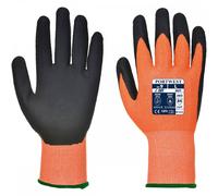 Portwest Vis-Tex Cut Resistant Glove - PU, Size: L, Colour: Orange/Black, A625O8RL
