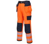 Portwest Vision Hi Vis Viz Trouser Safety Tool Pockets Mens Trade FREE KNEE PADS