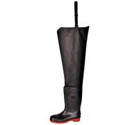 Portwest Waist Waders S5 40/6.5 Black Size: 6.5 Colour: Black, Size: 6 6.5