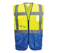 Portwest Warsaw Executive Vest, Size: M, Colour: Yellow/Royal, C476YRBM