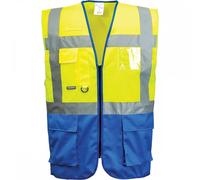 Portwest Warsaw Executive Vest Yellow/Royal M Colour: Yellow/Royal, Ch M