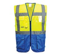 Portwest Warsaw Hi-Vis Vest Executive Safety Multi Pockets Dual ID Holder C476