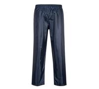 Portwest S441 Men's Waterproof Rain Trousers - Lightweight Adjustable Safety Overpants Class 3 Navy, XX-Large