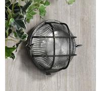 Portwest Westport Coastal Beacon Outdoor Flush Wall Light Pewter