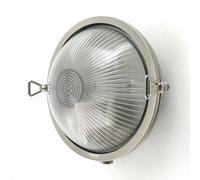 Portwest Westport Coastal Pebble Outdoor Flush Wall Light Matt Nickel