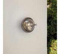 Portwest Westport Coastal Pebble Outdoor Flush Wall Light Pewter