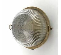 Portwest Westport Coastal Shell Outdoor Flush Wall Light Brass
