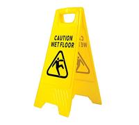 High-Visibility Yellow Wet Floor Sign - A Frame Caution Wet Warning Sign (Pack of 5)