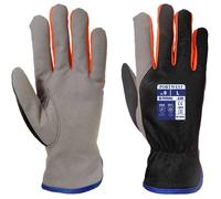 Portwest Wintershield Fleece Lined Gloves Black / Orange XL