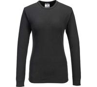Portwest Women's Thermal T-Shirt Long Sleeve Black Regular XXL